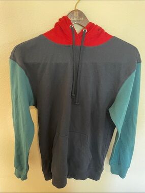 Original Use Colorblock Hoodie in Black, Red & Teal